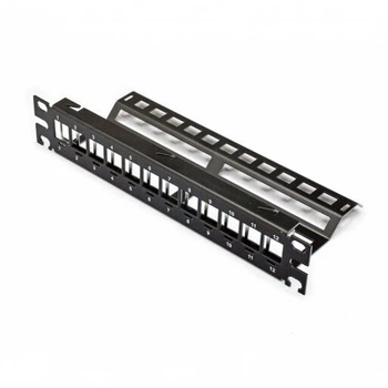 Модульная патч-панель CMS 10" 12 портов 1U Keystone(Slim) черная CMS-PP12K10RM-B