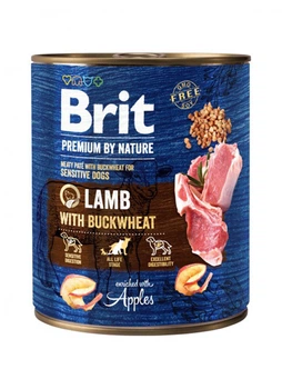 Консервированный корм Brit Premium для собак с ягненком 800 г