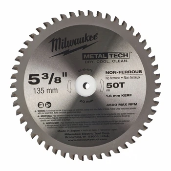 Диск пильный по металу MILWAUKEE, Ø135х20мм, 50 зуб. (48404075)