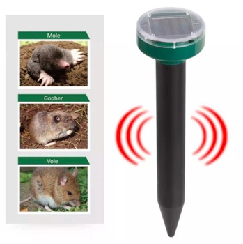 Ультразвуковой отпугиватель кротов, грызунов и змей Solar Rodent Repeller на солнечных батареях (5628)
