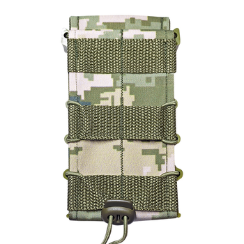 Подсумок для магазина АК пиксель каркасный MOLLE открытый Win War 00091