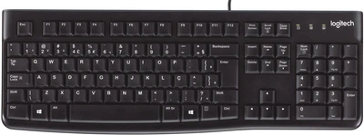 Клавиатура Logitech K120, USB, стандартная, 104 кнопки, украинская розкладка, 1.8 м Black