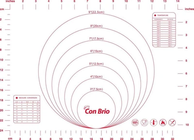 Силіконовий килимок 30х40 см Сon Brio СB-675-Red 2970347