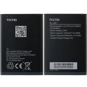 Батарея Tecno BL-34ET (POP 3 BB2) [Original PRC]