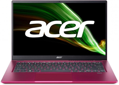 Ноутбук Acer Swift 3 SF314-511-32AN (NX.ACSEU.006); 14" FullHD (1920x1080) IPS LED матовый / Intel Core i3-1115G4 (3.0 - 4.1 ГГц) / RAM 8 ГБ / SSD 256 ГБ / Intel UHD Graphics G4 / без ОП / Wi-Fi / BT / веб-камера / Без ОС / 1.2 кг / красный / подсветка кл