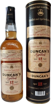 Виски Duncan's Blended Malt выдержка 12 лет в тубусе 40% 0.7 л (8438001406712)