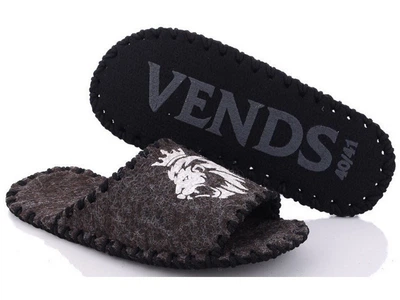 Мужские фетровые тапочки VENDS 338 коричневый 42-43р 28,5 см