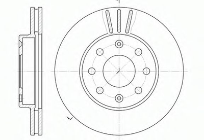 Диск гальмівний CHEVROLET AVEO передн., вент. Remsa (665510)