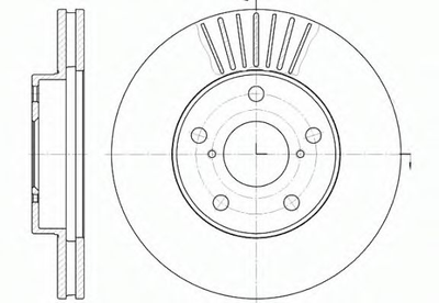 Диск гальмівний TOYOTA RAV4 передн., вент. Remsa (664010)