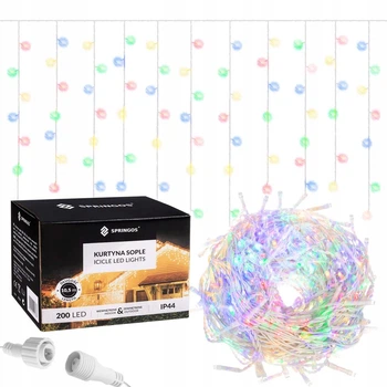 Уличная гирлянда бахрома Springos 8 м 200 LED CL0203 Mix
