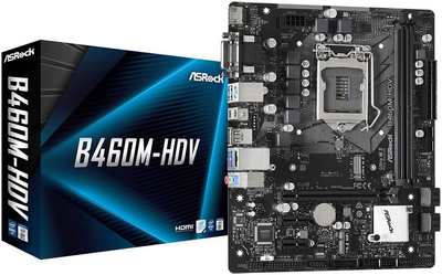 Материнская плата Asrock B460M-HDV, s-1200, mATX, 2xDDR4