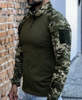 Рубашка мужская военная тактическая с липучками ВСУ (ЗСУ) Пиксель Ubaks Убакс 48 размер 7242 хаки