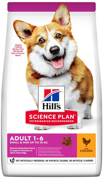 Сухой корм для взрослых собак малых и миниатюрных пород Hill’s Science Plan Adult Small&Mini с курицей 3 кг (052742282206) (604344)