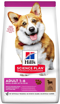 Сухой корм для взрослых собак малых и миниатюрных пород Hill’s Science Plan Adult Small&Mini с ягненком и рисом 6 кг (052742025391)