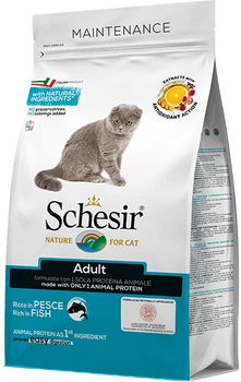 Сухий монопротеїновий корм для дорослих котів Schesir Cat Adult Fish з рибою 400 г (8005852760036)