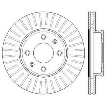 Диск тормозной передний вентилируемый HYUNDAI ACCENT Jurid (562554JC)