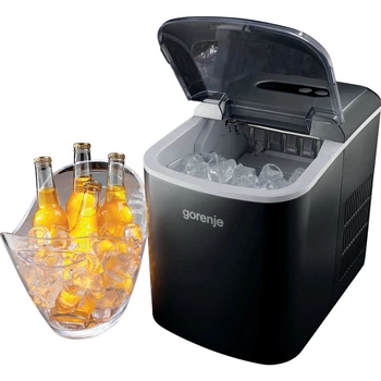Льодогенератор GORENJE 12кг/добу, цикл 9 хвилин, 2,2л, дисплей, два розміри льоду (IMC1200B)