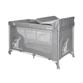 Ліжко-манеж Lorelli Moonlight 2 Layers Grey Fun (Сірий)