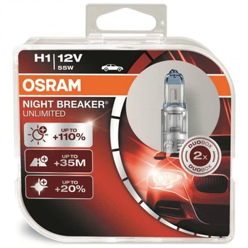 Лампа 12V H1 55W +110% OSRAM Night Breaker [64150-NBU]