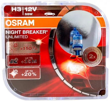 Лампа 12V H3 55W +110% OSRAM Night Breaker [64151-NBU] (БОКС)