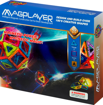 Конструктор магнитный Magplayer 45 элементов (MPA-45)