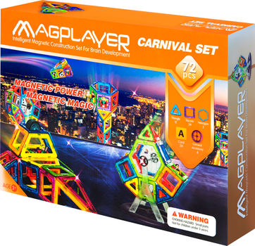 Конструктор магнитный Magplayer 72 элемента (MPA-72)