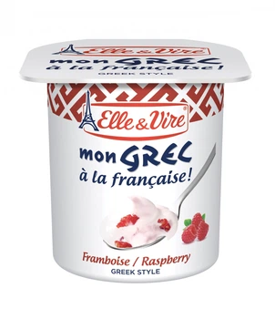 Десерт молочний грецький з малиною Elle & Vire,125г