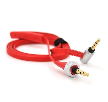 Аудиокабель AUX Mini-Jack 3,5 Voltronic CCA Stereo Jack плоский Red 1m