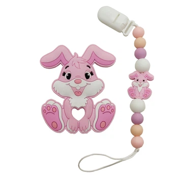 Прорізувач WD210921 Зайчик силіконове намисто Рожевий Bambi WD210921(Pink)