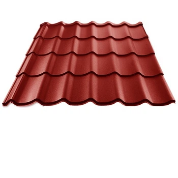 Металлочерепица АТЛАНТА KLEVERSTEEL 1200/1125 мм 0,45 мм RAL 3005 Вишня