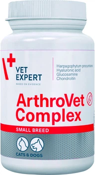 Пищевая добавка Vet Expert ArthroVet Complex Small breed & cats для поддержания здоровья хрящей и суставов кошек и малых пород собак 60 капсул (5901891240641)