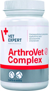Пищевая добавка Vet Expert ArthroVet Complex для поддержания здоровья хрящей и суставов у кошек и собак 60 таблеток (5907752658235)