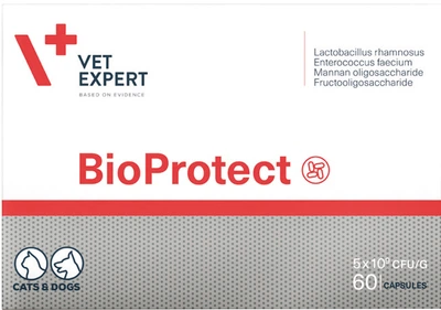 Пищевая добавка Vet Expert BioProtect для собак и кошек с нарушением микрофлоры пищеварительного тракта 60 шт (5907752658440)