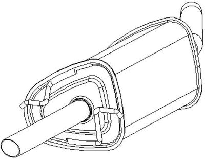 Глушник Bosal задній у зборі Lanos седан (BO0003) (279-661)