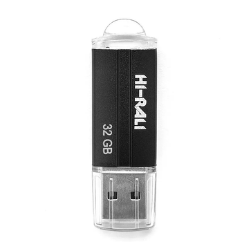 Флешка 32 гб "Hi-Rali" HI-32GBСORBK Чорна, 2.0 usb флеш накопитель - флеш память для музыки (1009400-Black)