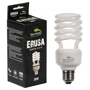 Люминесцентная лампа Terrario Erusa Tropical UVB 5.0 26W для тропических рептилий и амфибий