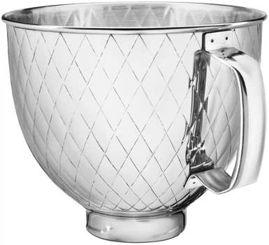 Чаша KitchenAid 4,8 л 5KSM5SSBQB з нержавіючої сталі, з ручкою, стьобаний візерунок