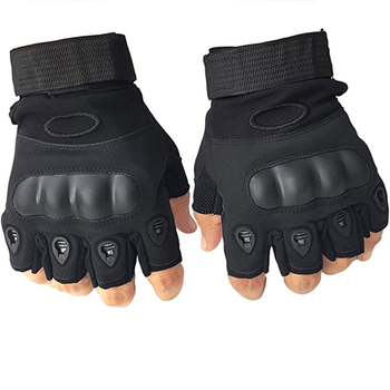 Тактичні рукавички безпалі Oakley чорні розмір XL (11689)