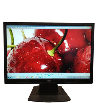 Монитор Б-класс Fujitsu L22W-1 / 22" (1680x1050) TN / DVI, VGA / Встроенные колонки (2x 1.5W) / VESA 100x100 б/у