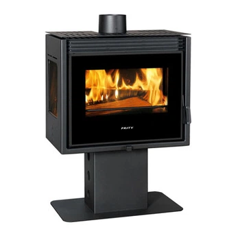 Печь PRITY PM3L-TV, 13 кВт, трехсторонняя панорама, на ножке
