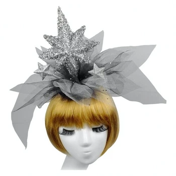 Капелюшок Super Star з фатою SETA Decor 18-1051BLK-SL
