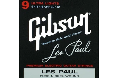 Струны для электрогитар GIBSON SEG-LES LES PAUL PREMIUM ELECTRIC GUITAR STRINGS 9-42 ULTRA-LIGHT