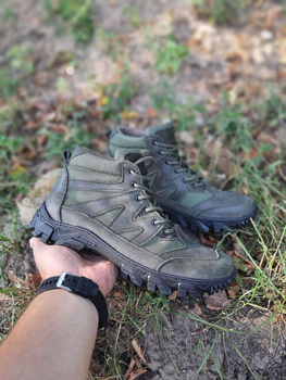 Тактические удобные мужские ботинки темно-зеленые размер 44