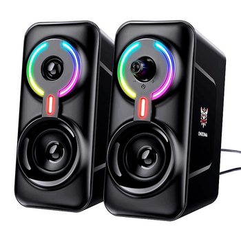Компьютерная акустика колонка для ПК ONIKUMA RGB Backlight L6 |10 Вт, USB питание, AUX/Bluetooth подключение, 3.5mm| беспроводная Black
