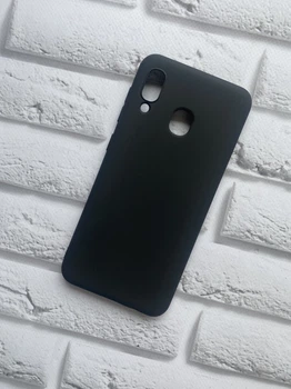 Силіконовий матовий чохол на Samsung Galaxy A30 (2019)/A20 (2019) Чорний