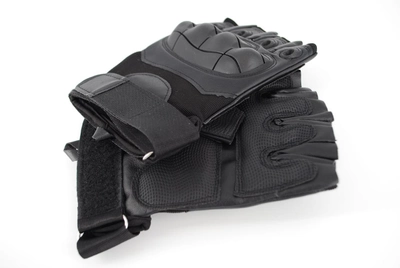 Тактичні рукавички без пальців термостійкі 9069_XL_Black