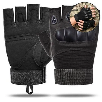 Перчатки тактические Storm-2; XL (22-24см); Безпалые; Черные. Штурмовые перчатки Штурм ХЛ.