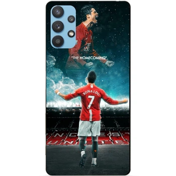 Силиконовый бампер чехол Candy для Samsung A32 с рисунком Роналдо МЮ Ronaldo