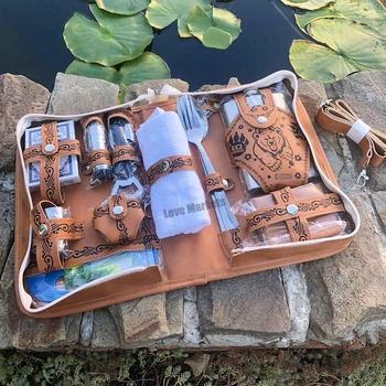 Подарочный набор для мужчины охотника или рыбака (оранжевая сумка)