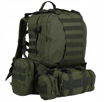 Військовий рюкзак, тактичний 55 л, з підсумками, олива